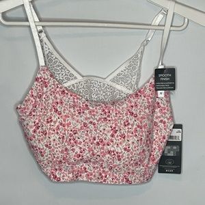 LAURA ASHLEY Smooth Finish Bralettes Floral Print Size M NWT